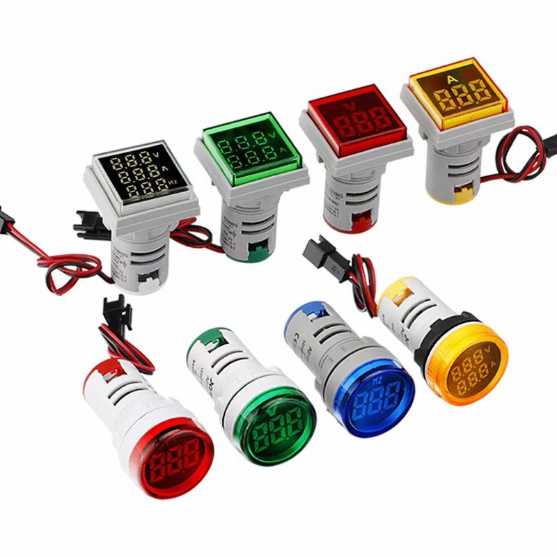22mm mini voltmeter / ammeter / hertz neurgailua LED argi digitala argia