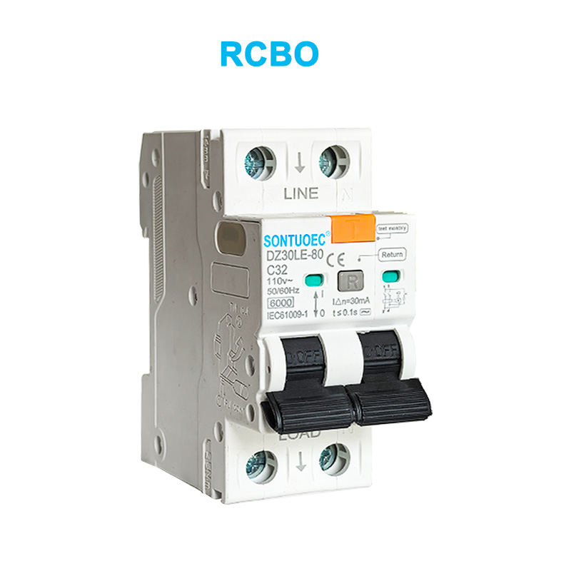 2p ihesaren egungo zirkuitua Breaker 6ka IEC61009.1Standard kalitatea RCBO