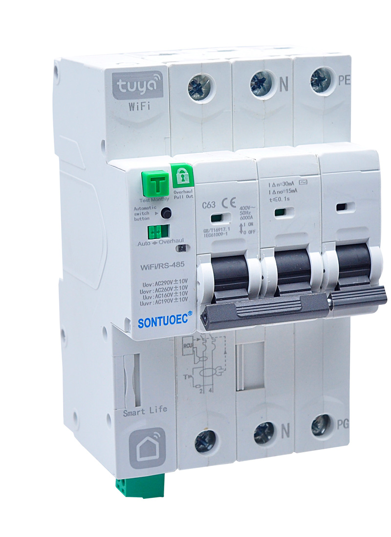IoT 4G Circuit Breaker WiFi Tuya APP Urruneko Kontrola Haririk gabeko Urruneko