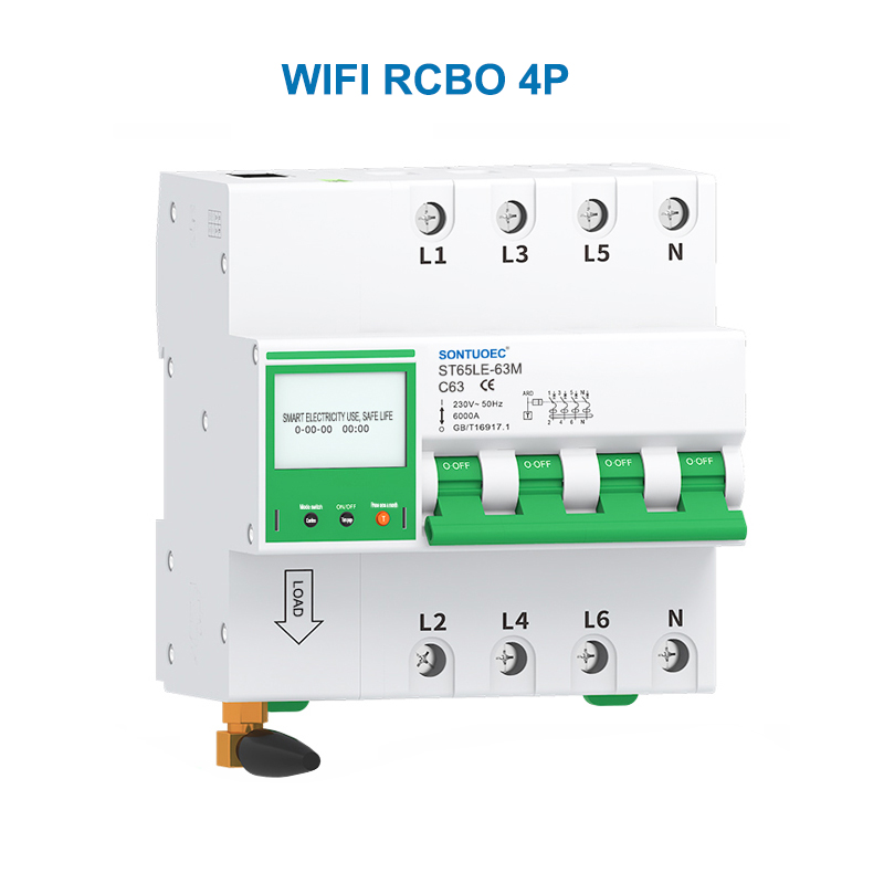 IOT Zirkuitu Intelligent Breaker Wifi MCB RCBO