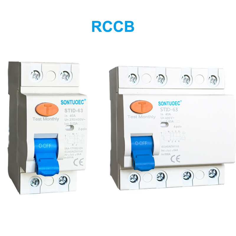 Stid-63 seriea RCCB 230V 63A Egungo Zirkuituko Zirkuitua