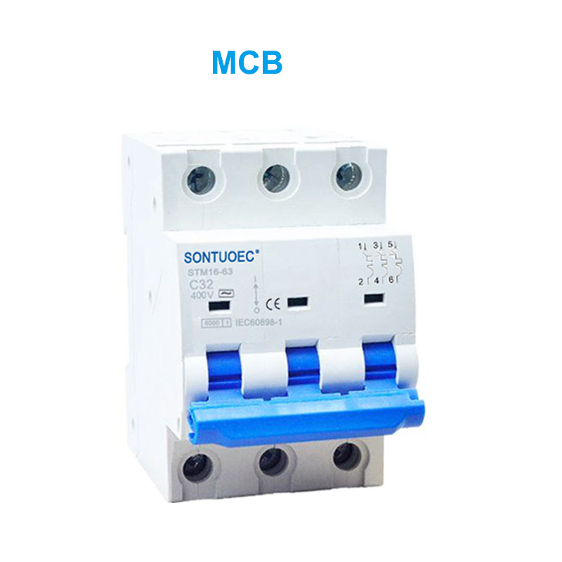 Stm16-63 miniaturazko zirkuitua Breaker 6ka 1K 1P 2P 2P 16A 16A 230/400V MCB